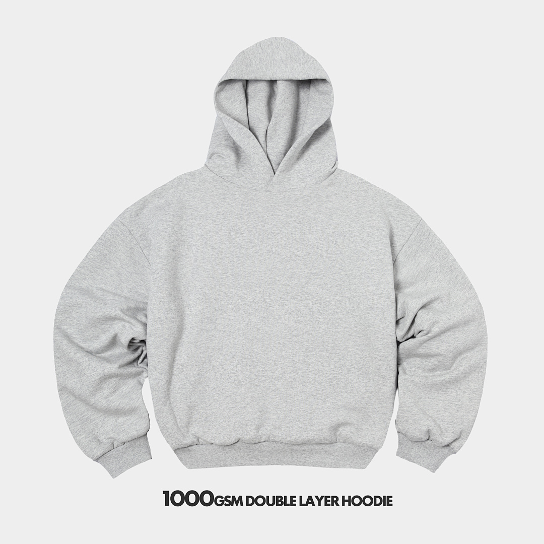 On Running 1000Gsm Union Kingdom Double-Layer 100% Cotton Fleece Reversible Cropped Fit Hoodie - Image 51