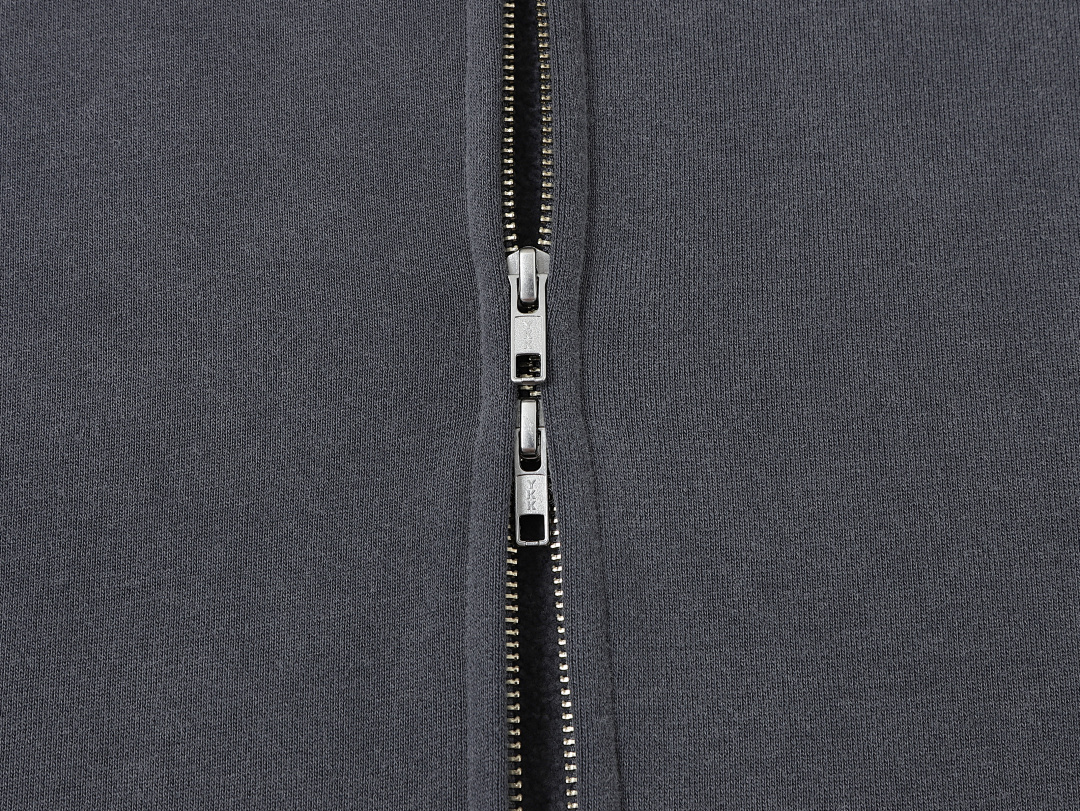 On Running 450Gsm Union Kingdom 100% Cotton Polar Fleece Boxy Cropped Fit Washed Zip-Up - Image 6