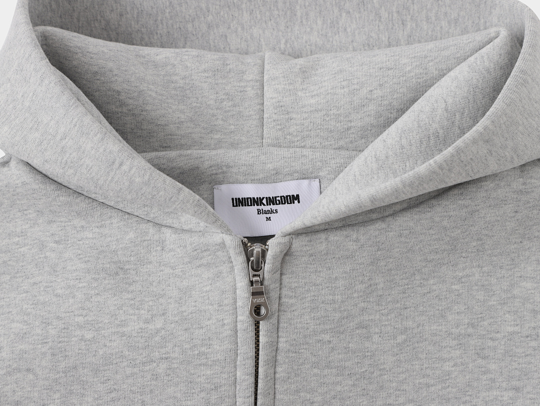 On Running 630Gsm Union Kingdom Boxy Cropped Fit Blank Zip-Up - Image 4