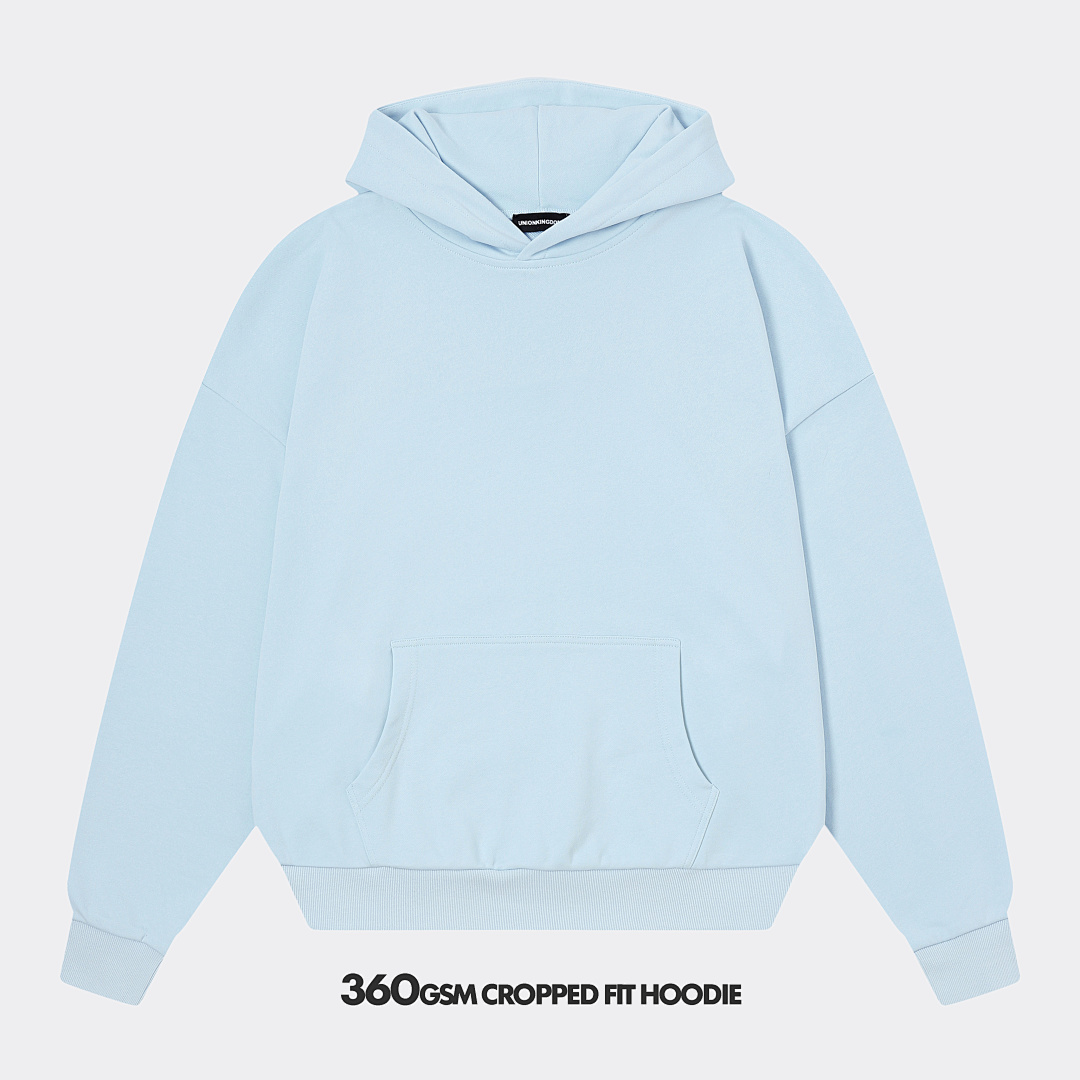 On Running 360Gsm Union Kingdom 100% Cotton French Terry Boxy Cropped Fit Hoodie - Image 36