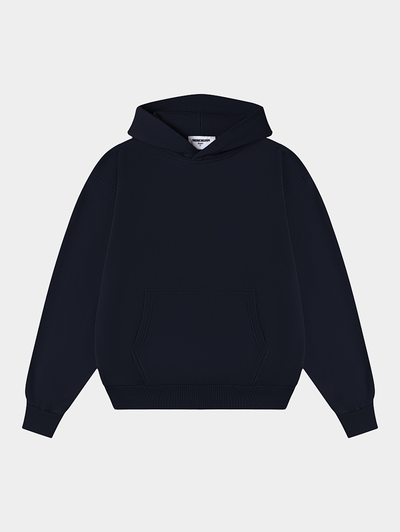 On Running 420Gsm Union Kingdom Terry Faric 100% Cotton Cropped Fit Blank Hoodie - Image 36