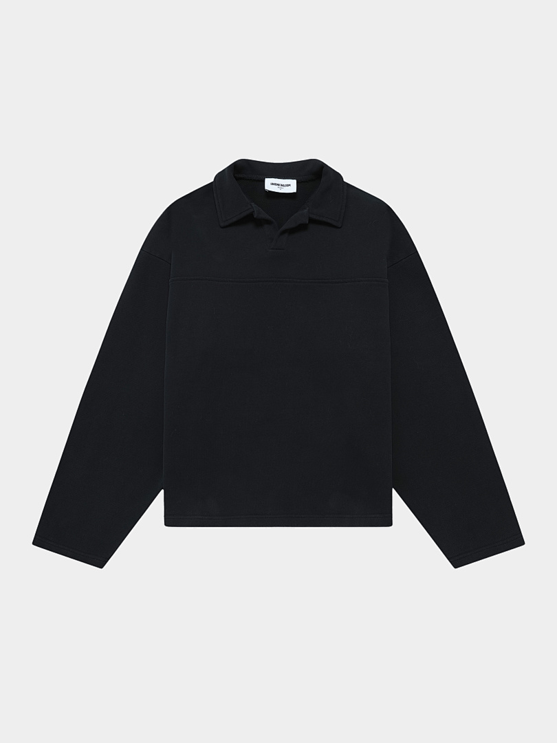 On Running [Preview]480Gsm Union Kingdom Vintage 100% Cotton French Terry Cropped Fit Collared Sweater - Image 18