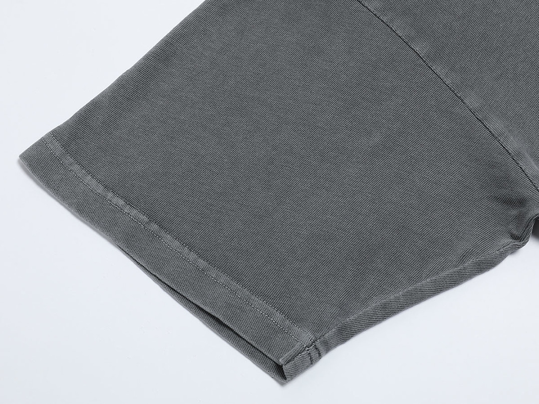 On Running 220Gsm Union Kingdom Washed Black 100% Cotton Loose Fit Blank T-Shirt - Image 6
