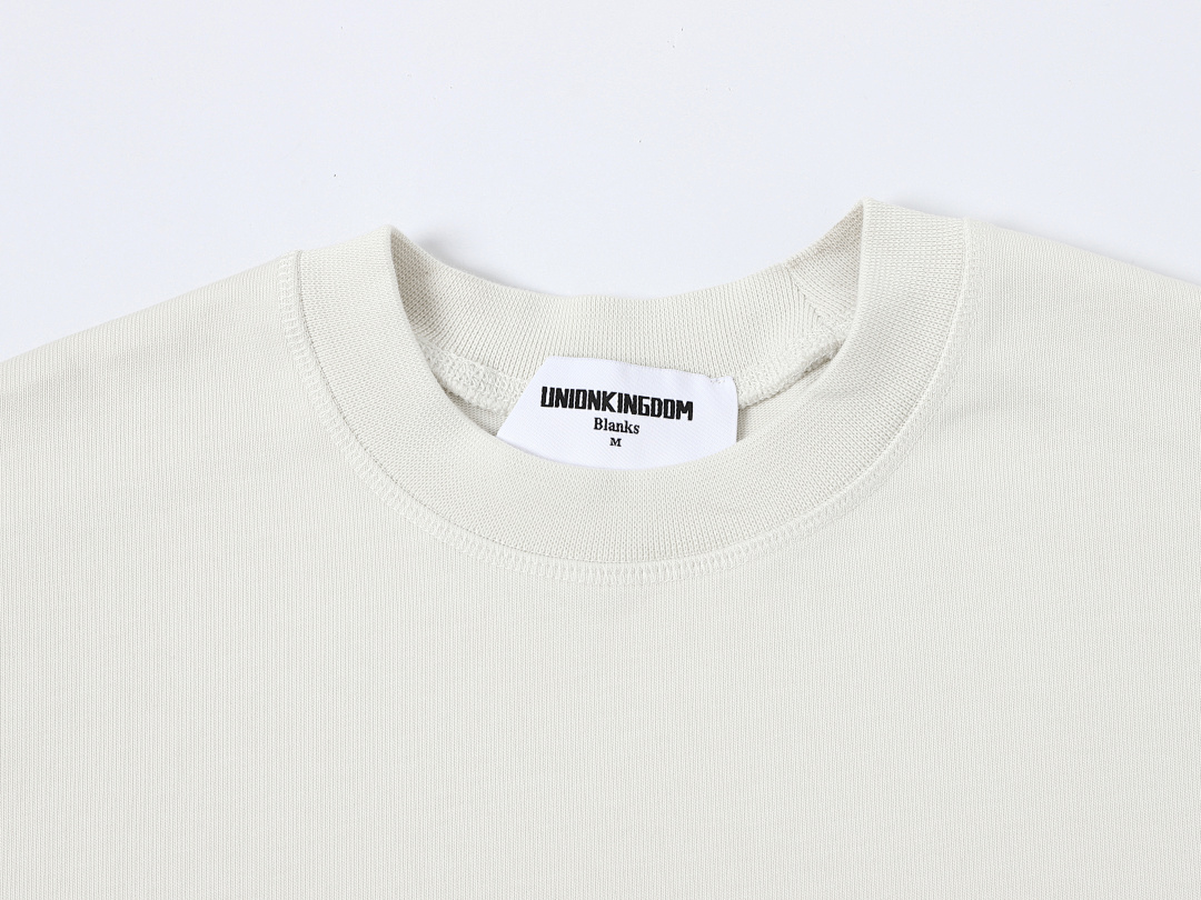 On Running 400Gsm Union Kingdom 100% Cotton Boxy Cropped Fit Washed Blank T-Shirt - Image 6