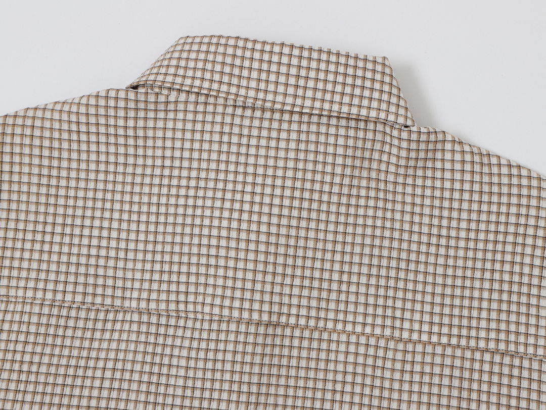On Running 140Gsm Union Kingdom 100% Cotton Boxy Cropped Fit Plaid Short-Sleeved Shirt - Image 6