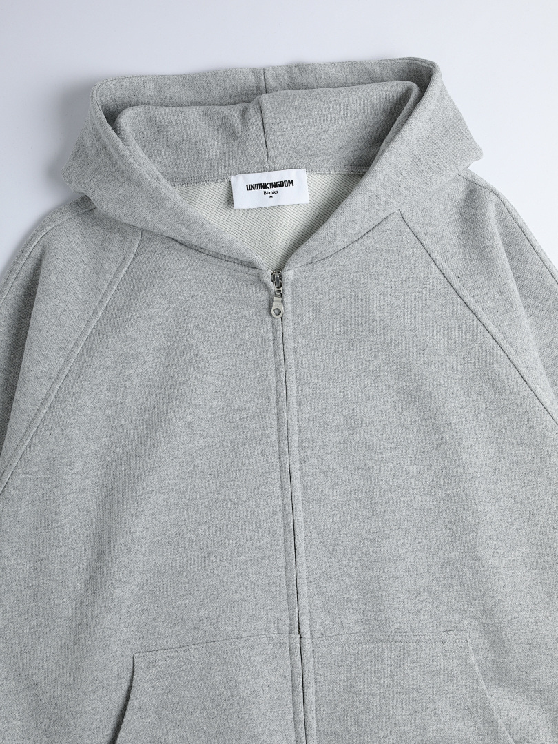 On Running 480Gsm Union Kingdom 100% Cotton French Terry Raglan Boxy Cropped Fit Zip-Up - Image 14