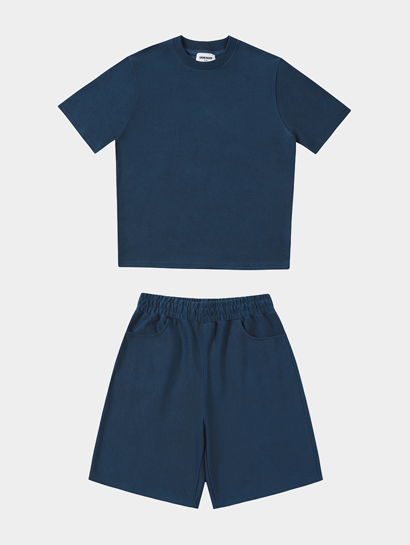 On Running 350Gsm/420Gsm Terry Texture T-Shirt And Shorts Set - Image 23