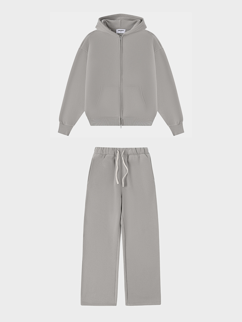 On Running 360Gsm Union Kingdom Loose Fit Blank Zip-Up Hoodie And Tracksuit - Image 34