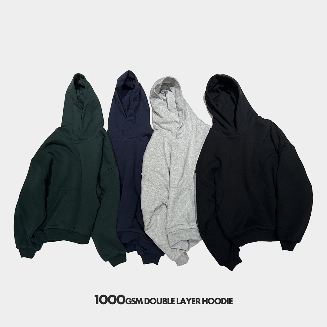 On Running 1000Gsm Union Kingdom Double-Layer 100% Cotton Fleece Reversible Cropped Fit Hoodie - Image 52