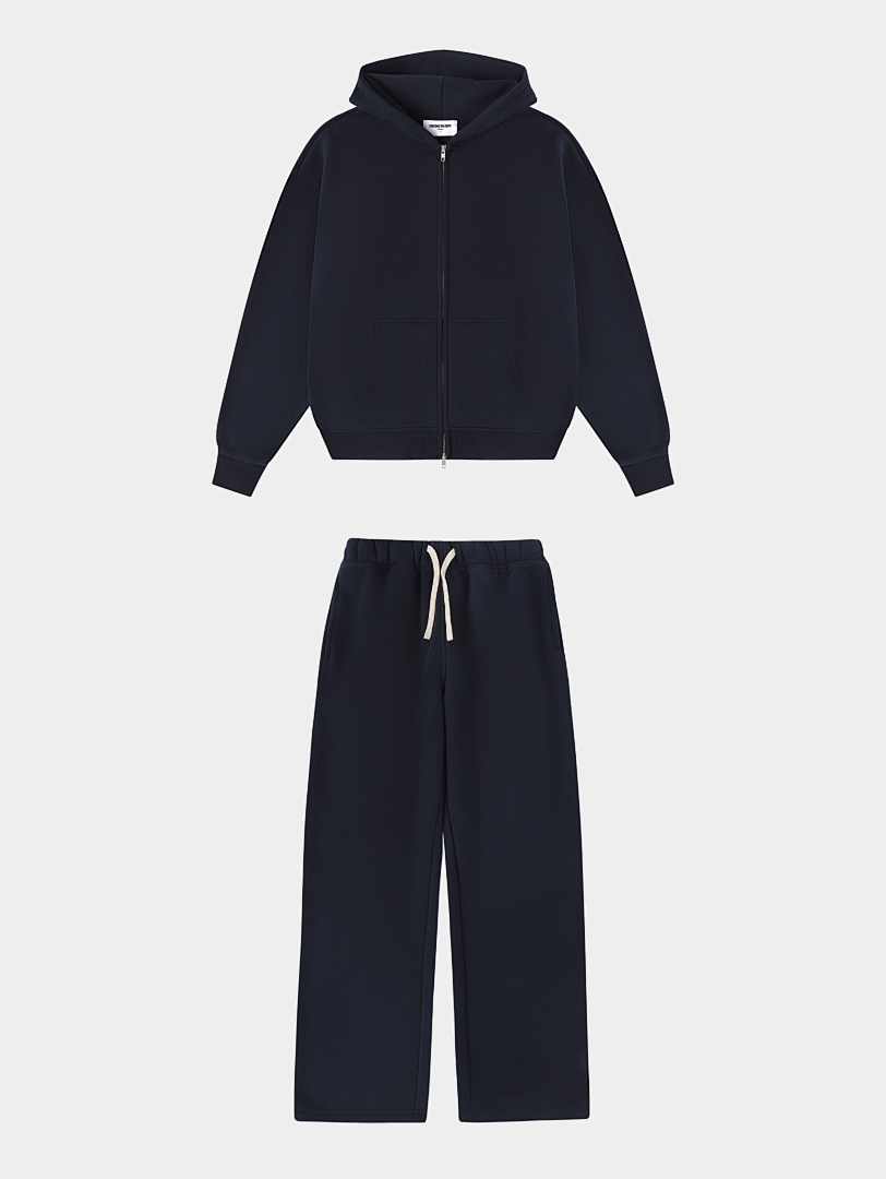 On Running 360Gsm Union Kingdom Loose Fit Blank Zip-Up Hoodie And Tracksuit - Image 54