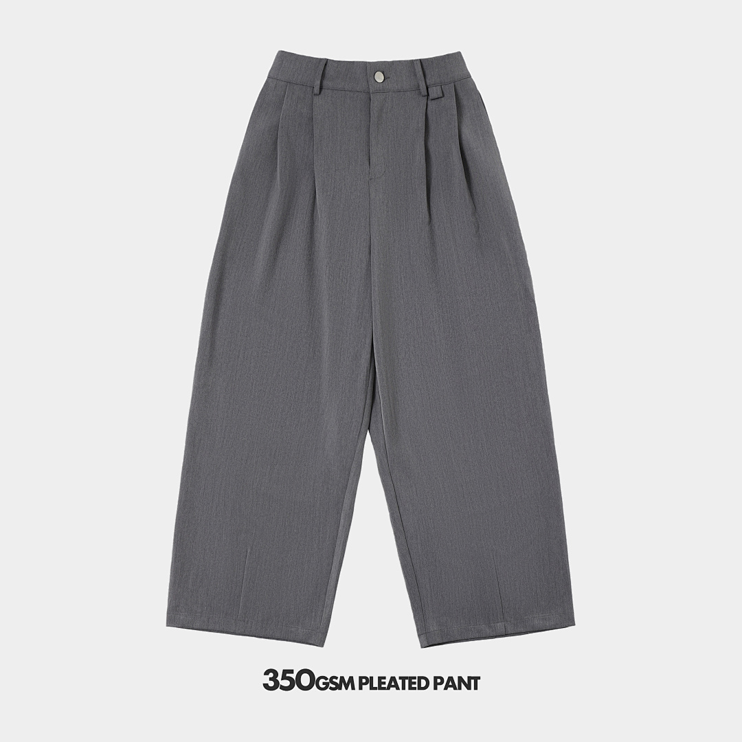 On Running 350Gsm Union Kingdom Baggy Fit Pleated Pant