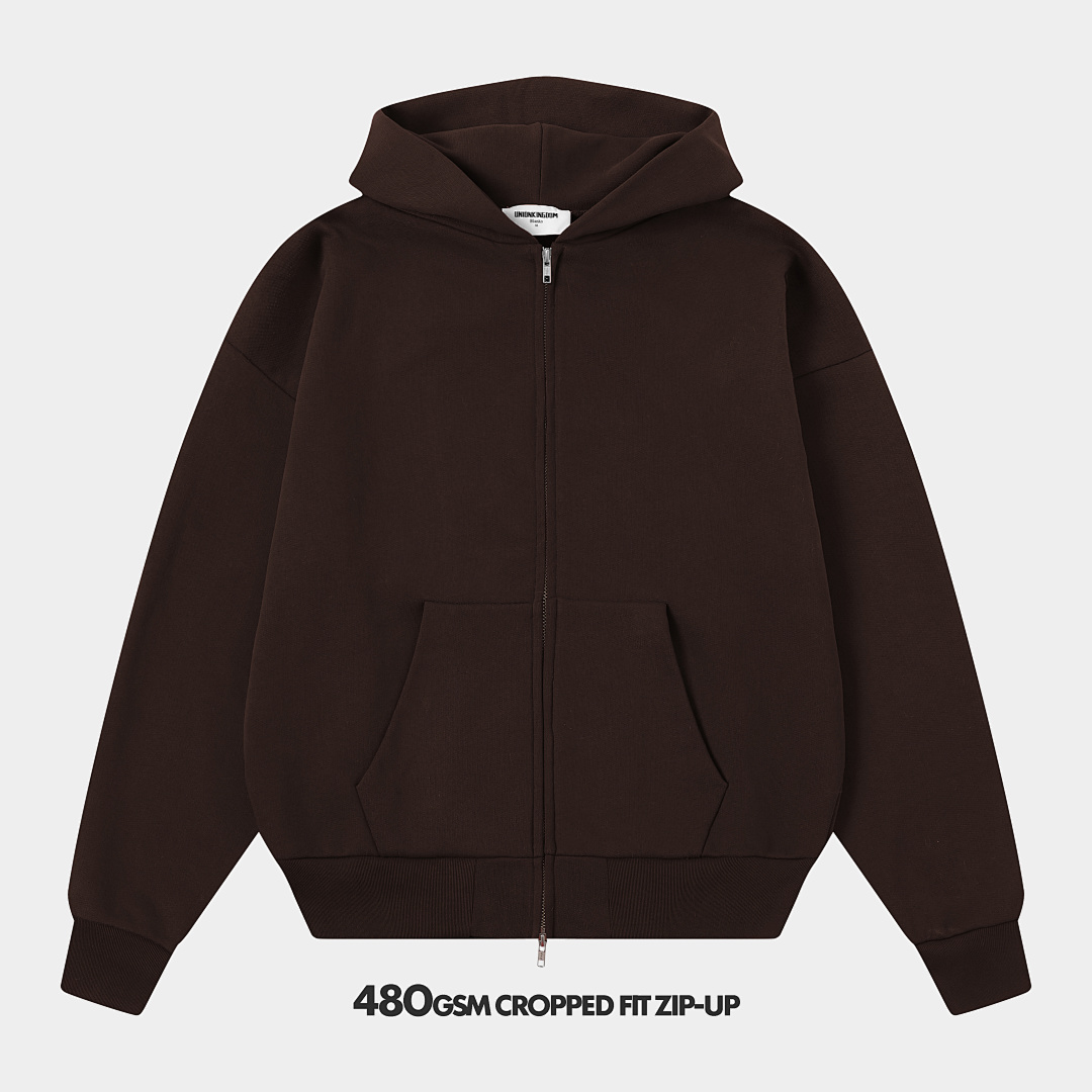 On Running 480Gsm Union Kingdom 100% Cotton French Terry Boxy Cropped Fit Zip-Up - Image 70