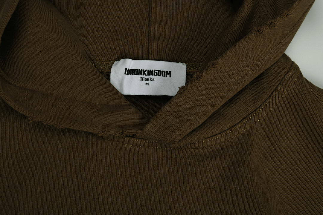 On Running 450Gsm Union Kingdom Vintage Washed Loose Fit Blank Hoodie - Image 3