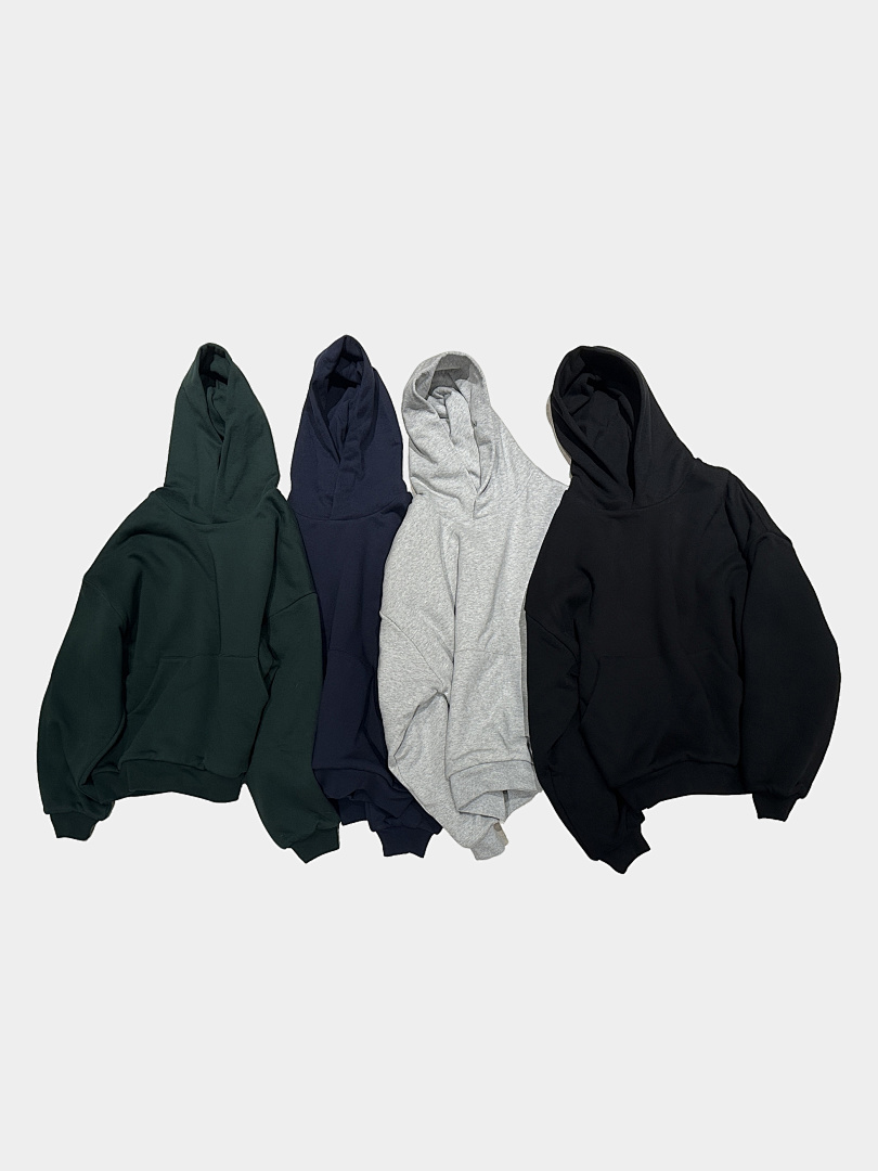 On Running 1000Gsm Union Kingdom Double-Layer 100% Cotton Fleece Reversible Cropped Fit Hoodie - Image 37