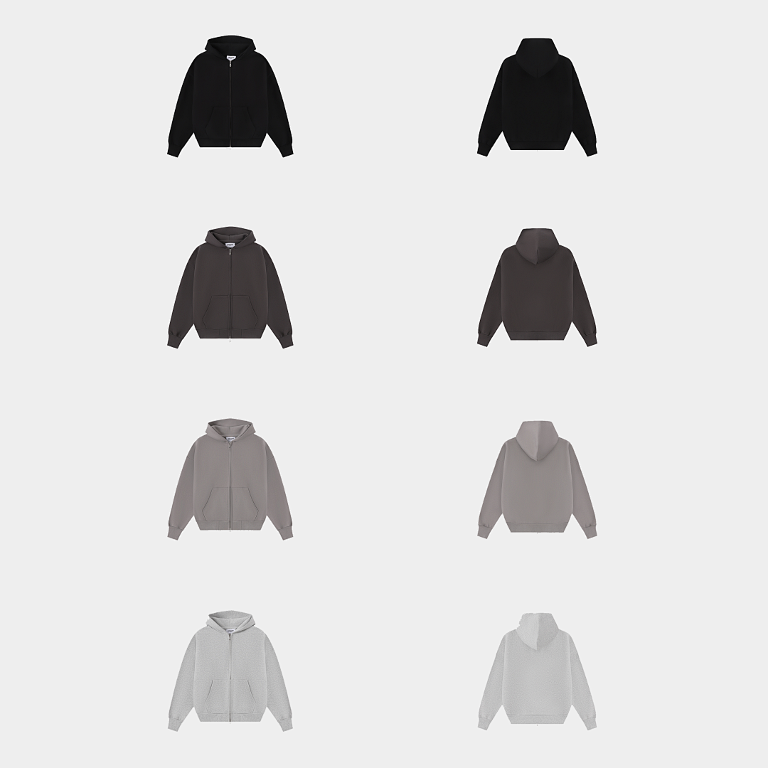On Running 630Gsm Union Kingdom Boxy Cropped Fit Blank Zip-Up - Image 75