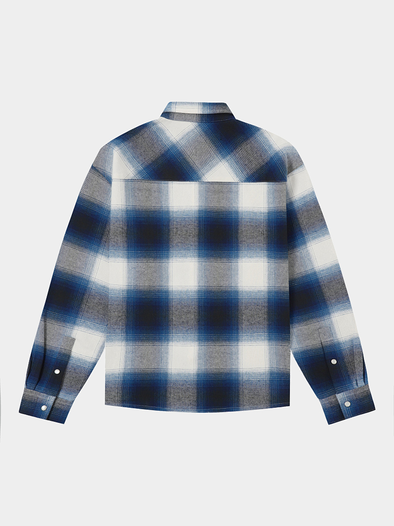 On Running [Restocking]320Gsm Union Kingdom 100% Cotton Boxy Cropped Fit Plaid Flannel Jacket - Image 11