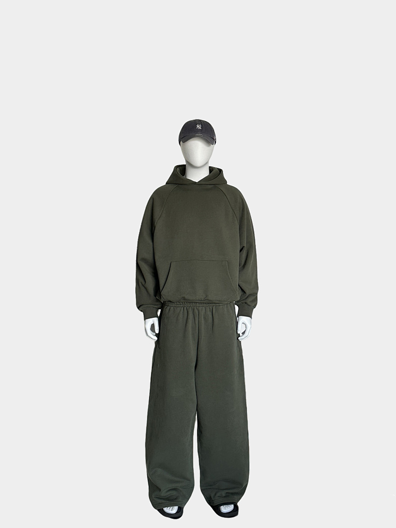 On Running 600Gsm Union Kingdom 100% Cotton Fleece Cropped Fit Hoodie And Baggy Sweatpants - Image 88