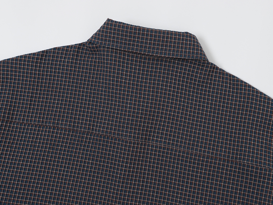 On Running 140Gsm Union Kingdom 100% Cotton Boxy Cropped Fit Plaid Short-Sleeved Shirt - Image 23