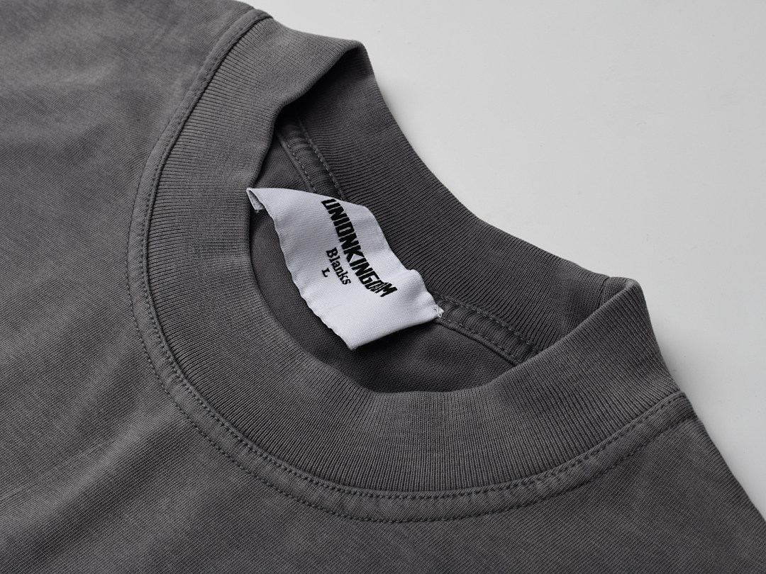 On Running 220Gsm Union Kingdom Vintage Washed 100% Cotton Loose Fit Blank T-Shirt - Image 7