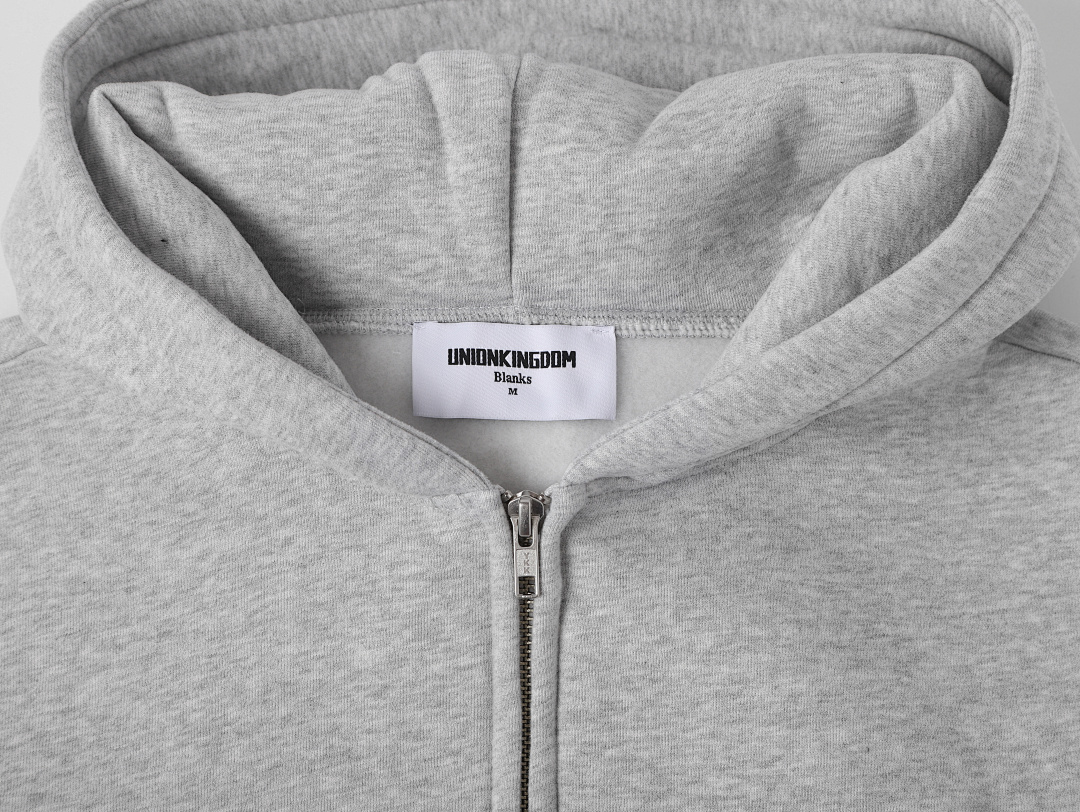 On Running 360Gsm Union Kingdom Loose Fit Blank Zip-Up Hoodie And Tracksuit - Image 7
