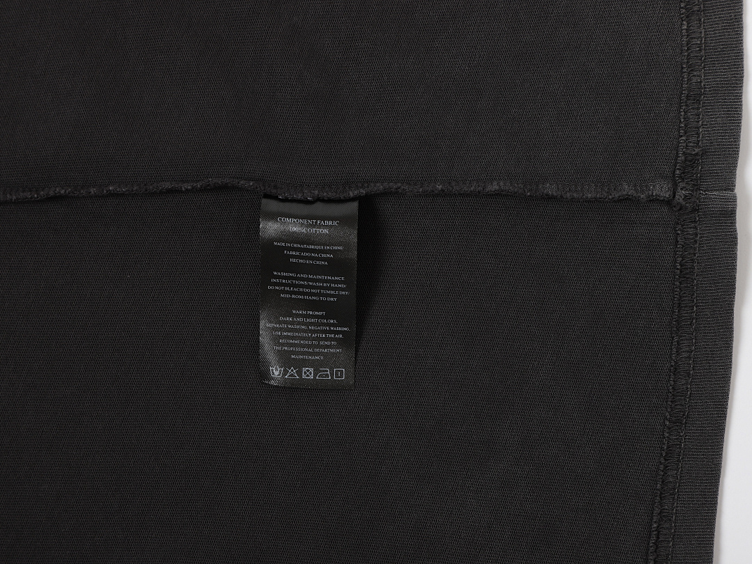 On Running 220Gsm Union Kingdom Washed Black 100% Cotton Loose Fit Blank T-Shirt - Image 8