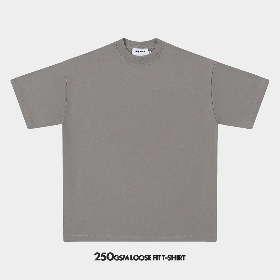 On Running 250Gsm Union Kingdom 100% Cotton Loose Fit Blank T-Shirt