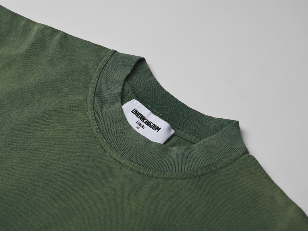 On Running 220Gsm Union Kingdom Vintage Washed 100% Cotton Loose Fit Blank T-Shirt - Image 11