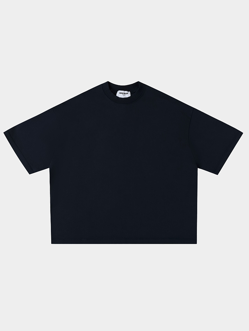 On Running 400Gsm Union Kingdom 100% Cotton Boxy Cropped Fit Washed Blank T-Shirt - Image 22
