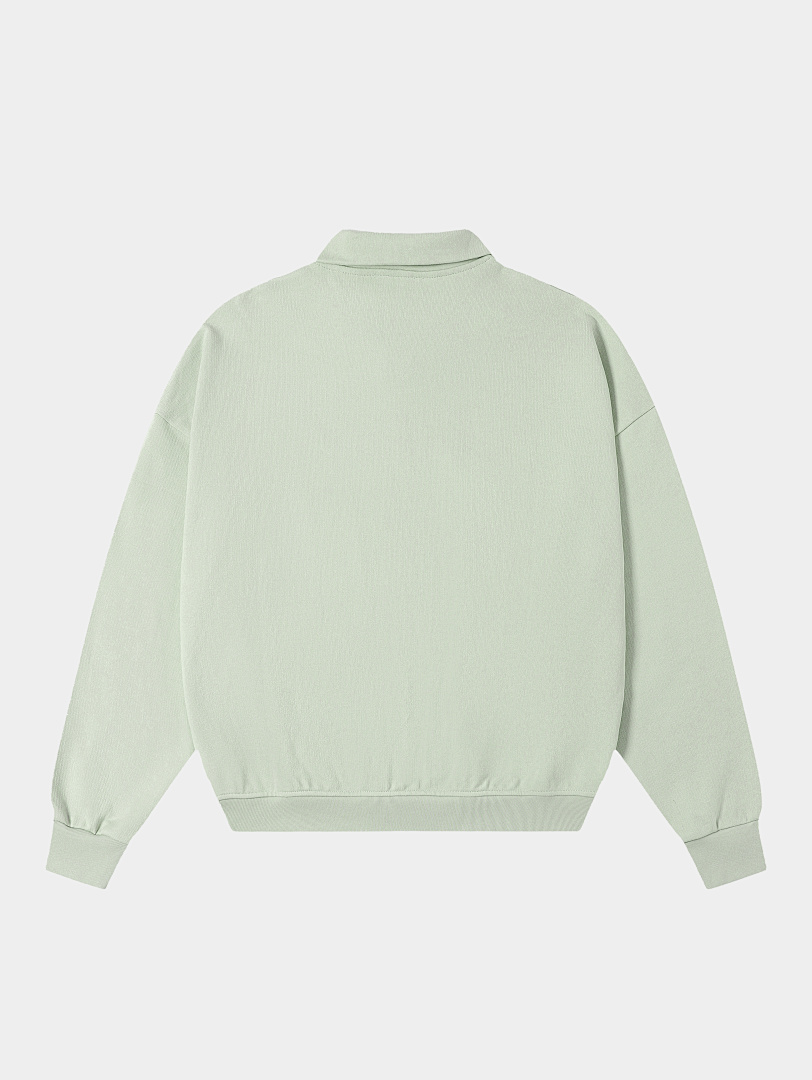 On Running 360Gsm Union Kingdom 100% Cotton Boxy Cropped Fit Quarter-Zip Sweatshirt - Image 4