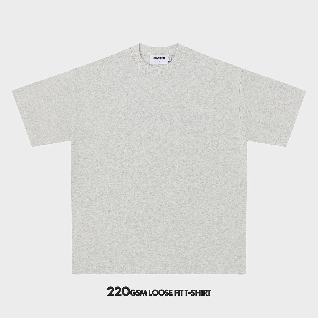 On Running 220Gsm Union Kingdom 100% Cotton Loose Fit Blank T-Shirt