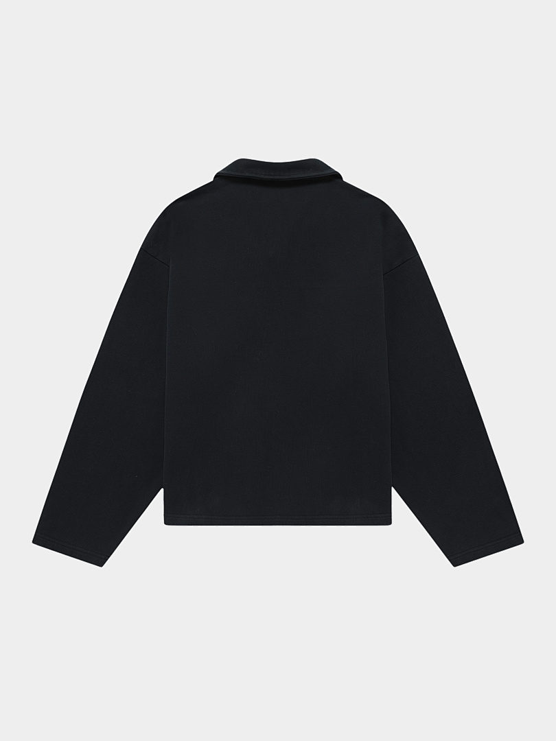On Running [Preview]480Gsm Union Kingdom Vintage 100% Cotton French Terry Cropped Fit Collared Sweater - Image 19