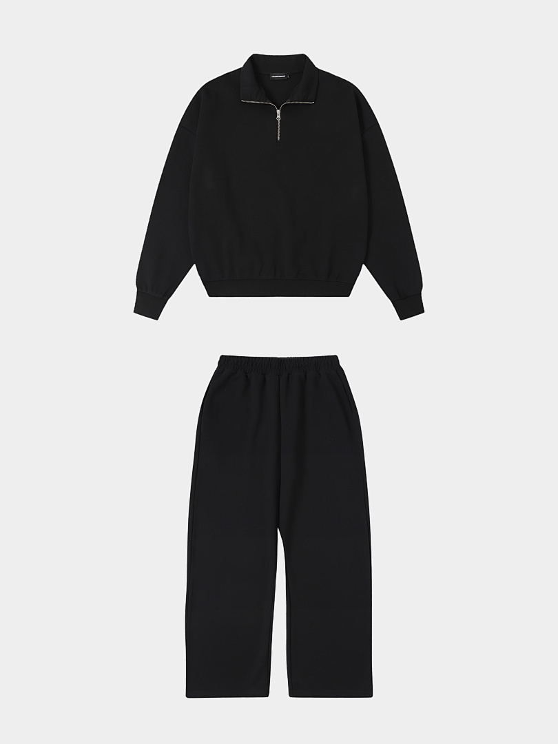 On Running 430Gsm Union Kingdom Double-Face Fabric Boxy Cropped Fit Quarter-Zip Sweatshirt - Image 11