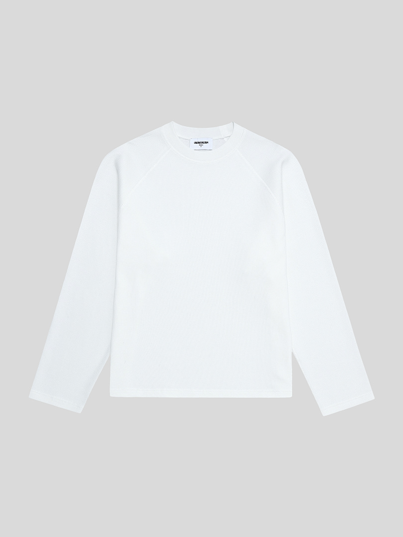 On Running 380Gsm Union Kingdom 100% Cotton Waffle Weave Soft Raglan Long Sleeve - Image 2