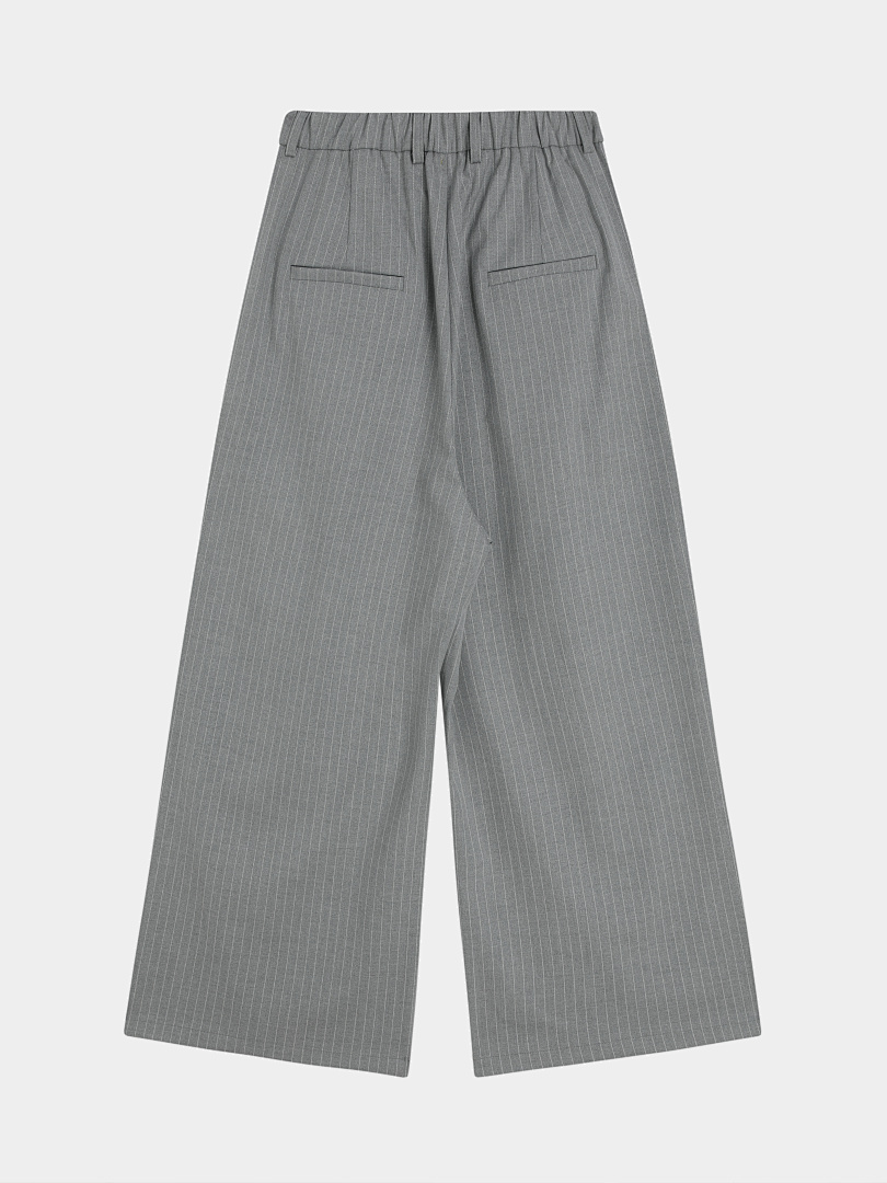 On Running [Restocking]300Gsm Union Kingdom Baggy Fit Striped Pleated Pant - Image 11