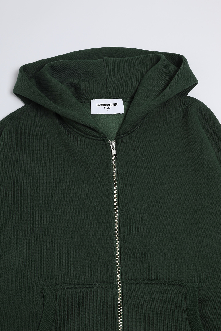 On Running 520Gsm Union Kingdom Boxy Cropped Fit Zip-Up - Image 4