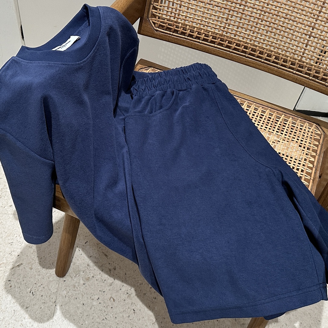 On Running 350Gsm/420Gsm Terry Texture T-Shirt And Shorts Set - Image 101
