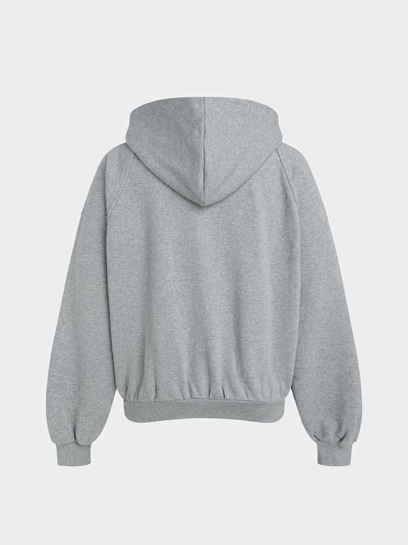 On Running 480Gsm Union Kingdom 100% Cotton French Terry Raglan Boxy Cropped Fit Zip-Up - Image 13
