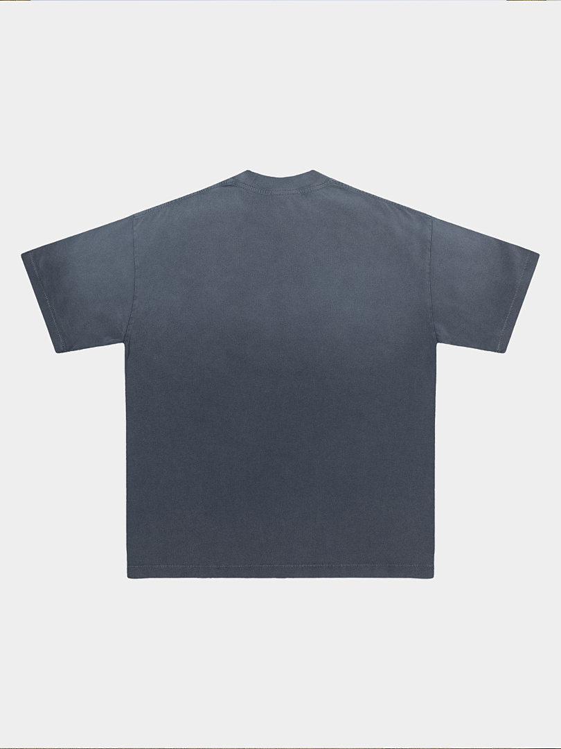 On Running 250Gsm Union Kingdom Vintage Washed 100% Cotton Loose Fit Blank T-Shirt - Image 3