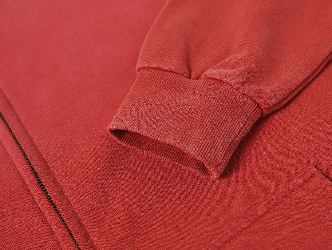 On Running 550Gsm Union Kingdom 100% Cotton French Terry Cropped Fit Washed Zip-Up - Image 7
