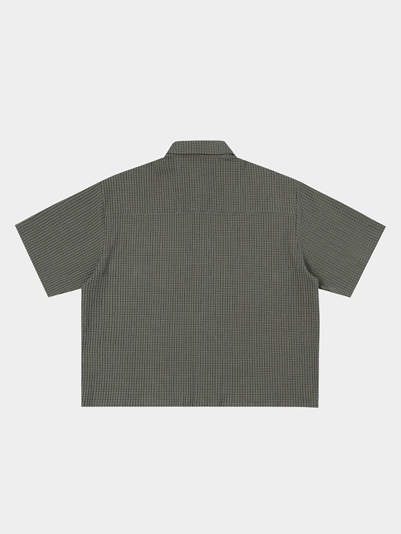 On Running 140Gsm Union Kingdom 100% Cotton Boxy Cropped Fit Plaid Short-Sleeved Shirt - Image 12