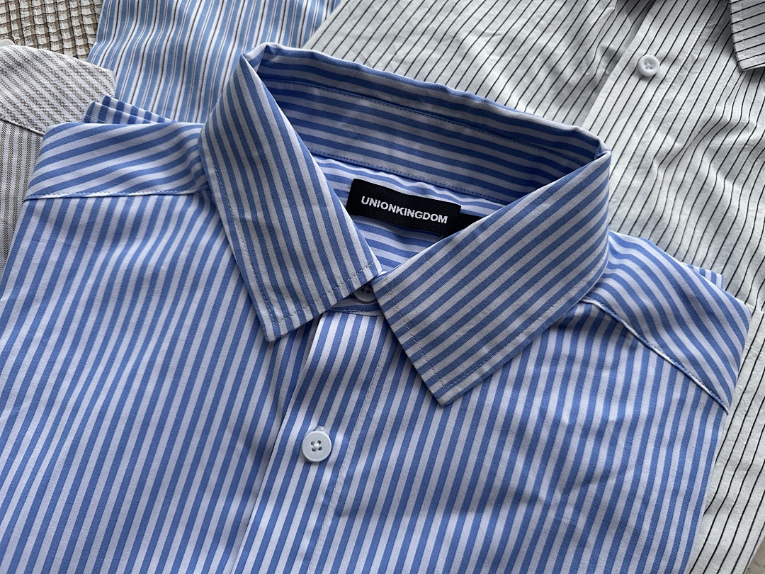 On Running [Restocking]150Gsm Union Kingdom 100% Cotton Boxy Cropped Fit Striped Short-Sleeved Shirt - Image 23