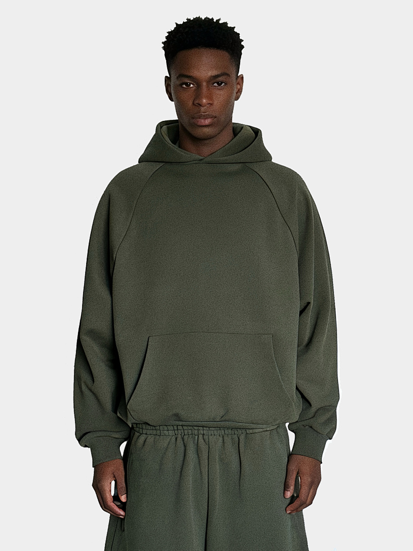 On Running 600Gsm Union Kingdom 100% Cotton Fleece Cropped Fit Hoodie And Baggy Sweatpants - Image 2
