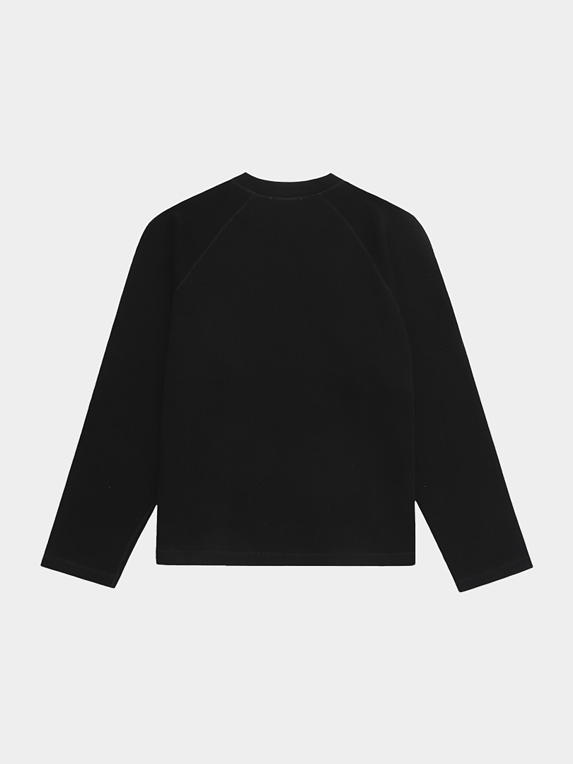 On Running 380Gsm Union Kingdom 100% Cotton Waffle Weave Soft Raglan Long Sleeve - Image 21