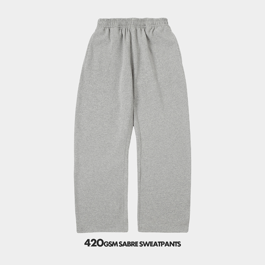 On Running 420Gsm Union Kingdom 100% Raw Cotton Fleece Blank Sweatpants