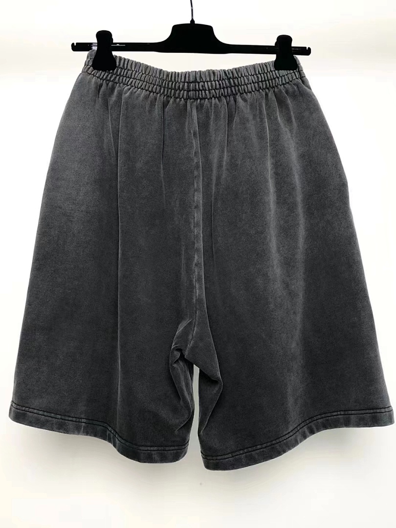 Balenciaga SOLD OUT Balenciag Washed Embroidered Logo Shorts - Image 3