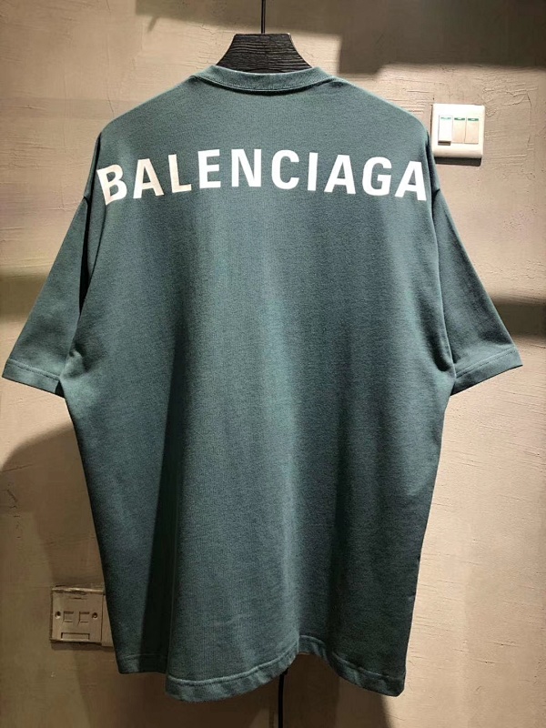 Balenciaga Balenciaga Balenciag Green Back Logo Tee, photo 1