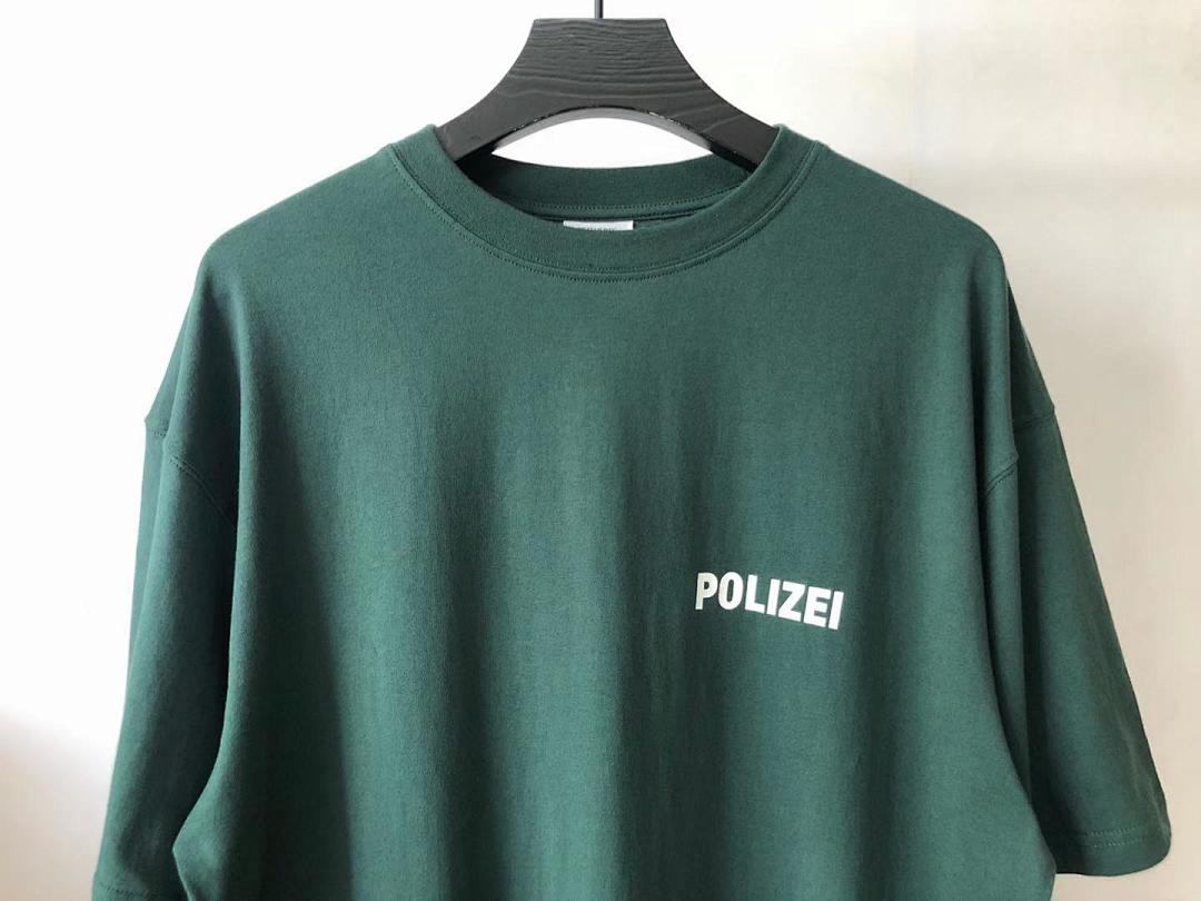 Other SOLD OUT VETEMENTS 2021 Green POLIZEI Tee - Image 4