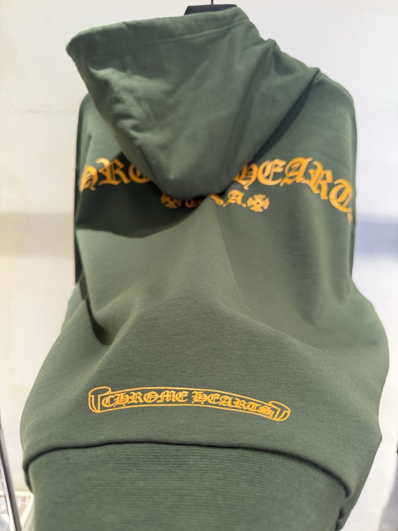 Chanel Chrome Hearts Green Hoodie - Image 7