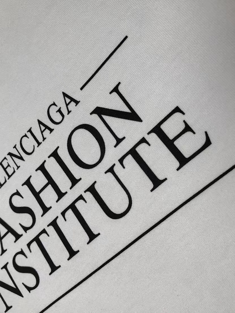 Balenciaga Balenciag Fashion Institute-Print Vintage T-Shirt - Image 9