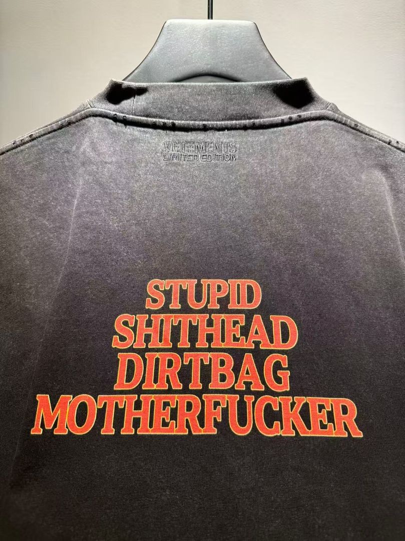 Other VETEMENTS Stupid Shithead Dirtbag Motherfucked Tee - Image 5